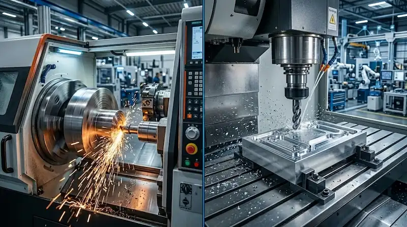 งานกลึง และ งานมิลลิ่ง (หรือ CNC Turning vs Milling)